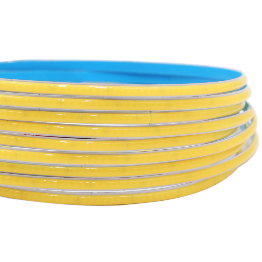 Hoher CRI 90, 5 mm, ultraschmal, 384 LEDs/m, hochdichtes weißes Farblicht, flexible COB-LED-Streifenlichter – DC12/24 V – 16.4 Fuß/5 m pro Rolle