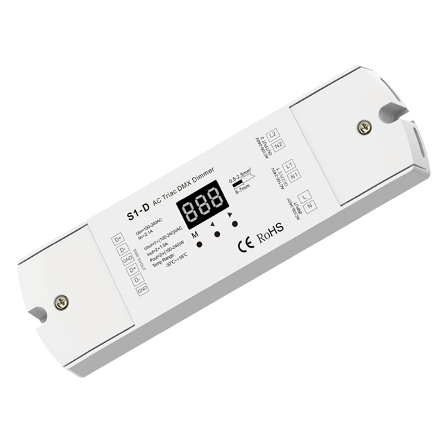 AC Triac DMX Dimmer S1-D Pro sadu osvětlení LED pásků AC Triac DMX Dimmer S1-D Pro sadu osvětlení LED pásků