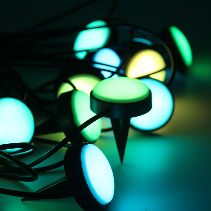 Sada adresovatelných RGBIC LED zahradních světel Venkovní osvětlení krajiny Sada adresovatelných RGBIC LED zahradních světel Venkovní osvětlení krajiny