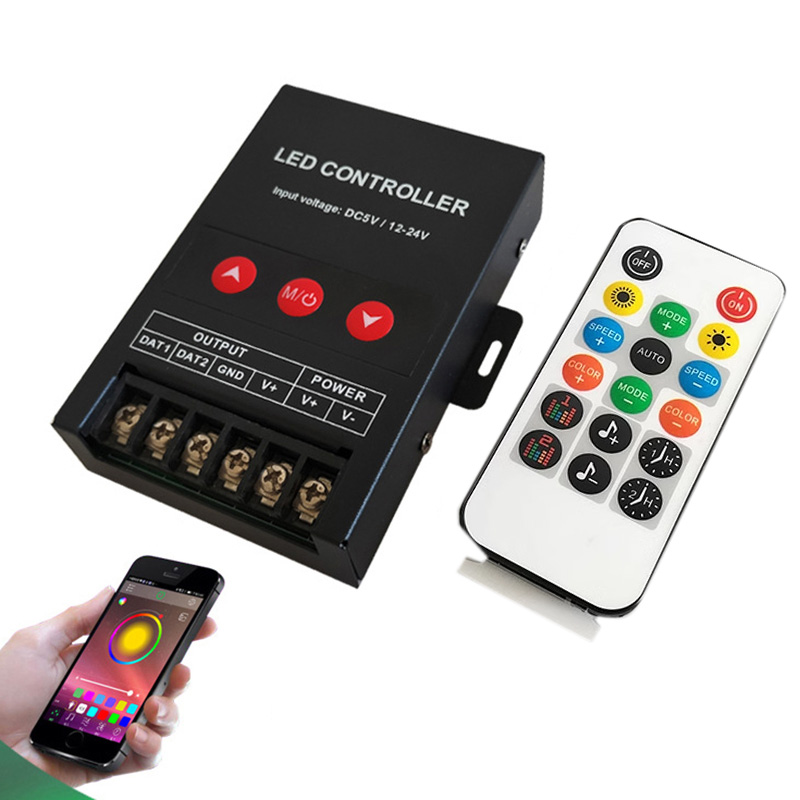 Bluetooth adresovatelné LED pásky Vysoce výkonný LED hudební ovladač