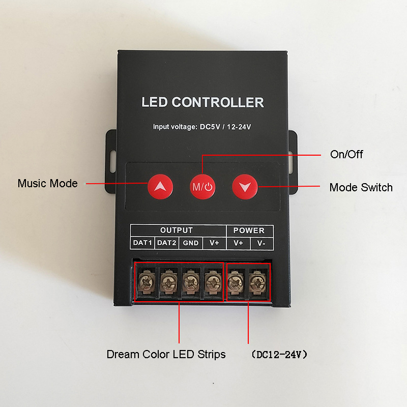 Bluetooth-adressierbare LED-Streifen Hochleistungs-LED-Musik-Controller Bluetooth-adressierbare LED-Streifen Hochleistungs-LED-Musik-Controller