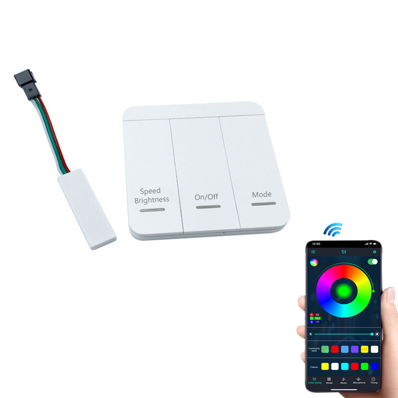 Spínací panel Bluetooth s ovladačem pro tekoucí vodu adresovatelná LED pásková světla Spínací panel Bluetooth s ovladačem pro tekoucí vodu adresovatelná LED pásková světla