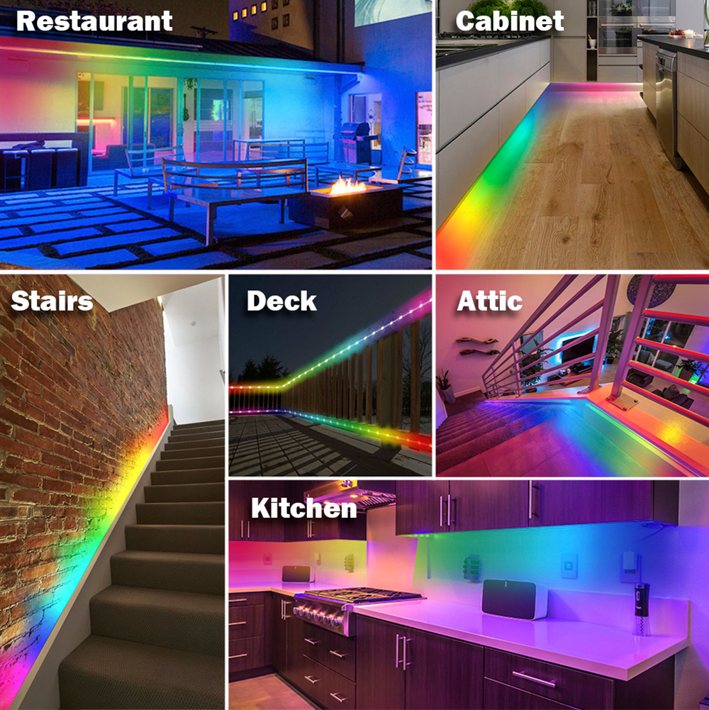 RGBIC LED Neon Strip light Addressable 12v 24v Rainbow Chasing Lights  Waterproof ws2811 Flexible Tape Dreamcolor Rope Tube LAMP