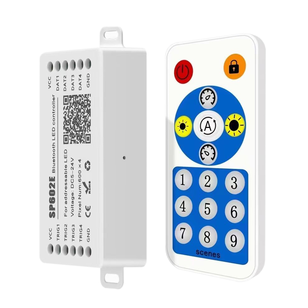 SP602E SPI LED hudební ovladač - 4 výstupy - ovládání Bluetooth APP SP602E SPI LED hudební ovladač - 4 výstupy - ovládání Bluetooth APP