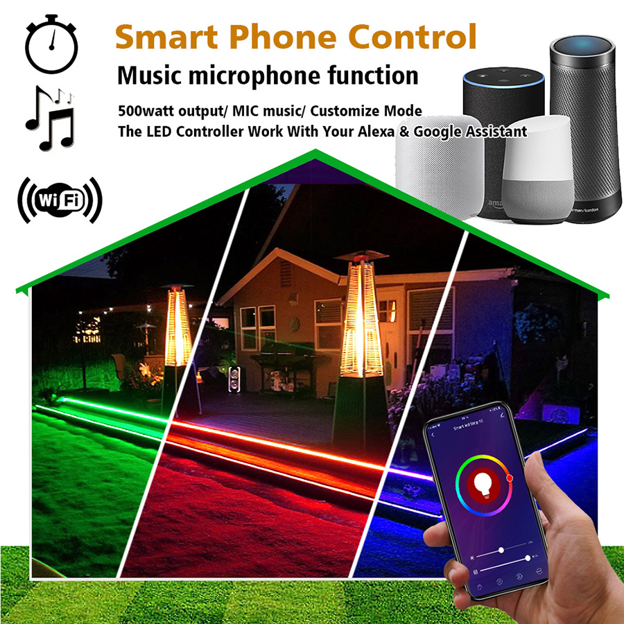 AC110/220V TuYa WiFi RGB ovladač, funguje s IR dálkovým ovládáním, smartphone, Alexa, asistent Google AC110/220V TuYa WiFi RGB ovladač, funguje s IR dálkovým ovládáním, smartphone, Alexa, asistent Google
