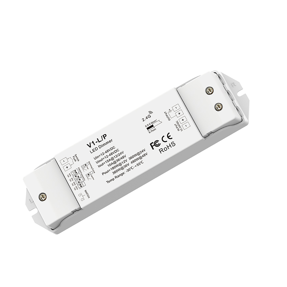1CH*15A 12-48VDC CV-Controller, Push-Dim V1-L/P