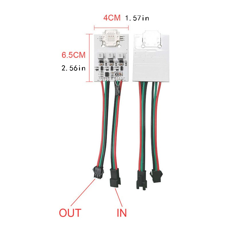 DC12V 10W WS2811 RGB LED světelný modul Pixelové body DC12V 10W WS2811 RGB LED světelný modul Pixelové body