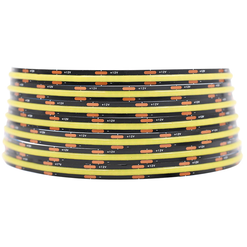 DC12V 24V Černý PCB COB LED pásek svítí 320 LED na metr DC12V 24V Černý PCB COB LED pásek svítí 320 LED na metr