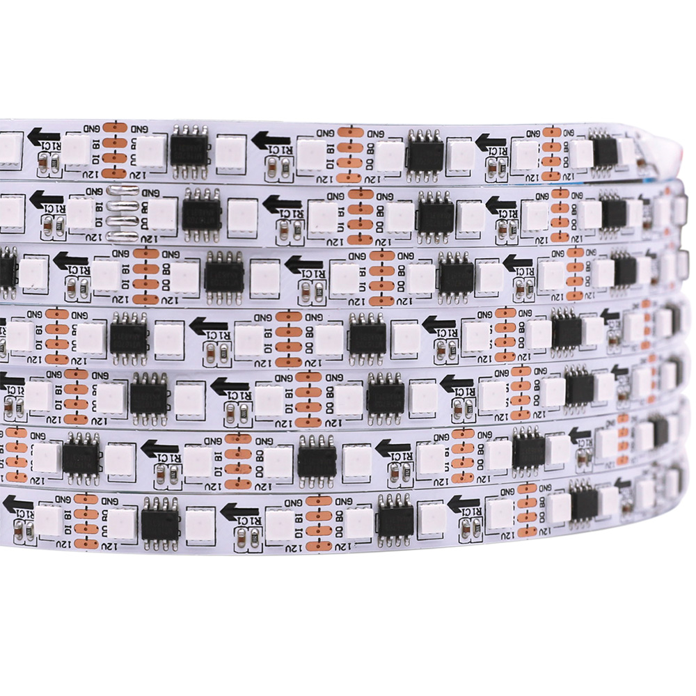 DC12V WS2818 8mm Dual Data Signal Dream Color RGB adressierbarer LED-Streifen - 96LEDs/m