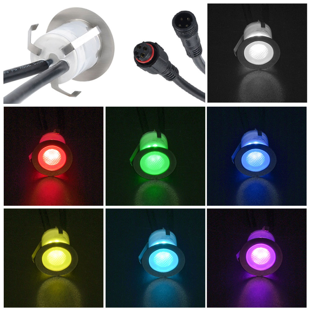DC24V Niederspannung D30 D45 versenkte RGB-LED-Deck-Satir-Beleuchtung im Freien DC24V Niederspannung D30 D45 versenkte RGB-LED-Deck-Satir-Beleuchtung im Freien