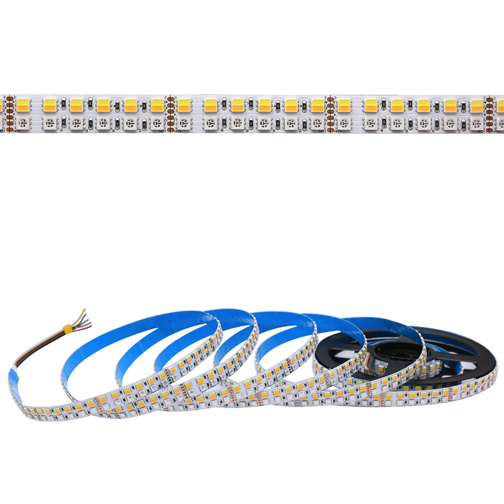 DC24V RGBCCT Farbwechselnder LED-Lichtstreifen mit hoher Dichte, 960 LEDs, 16.4 Fuß Länge DC24V RGBCCT Farbwechselnder LED-Lichtstreifen mit hoher Dichte, 960 LEDs, 16.4 Fuß Länge