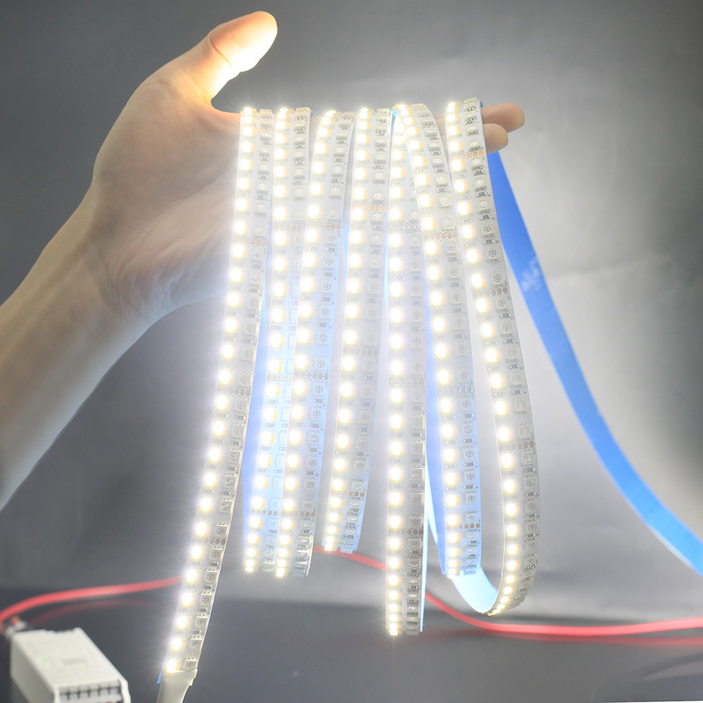 DC24V RGBCCT Farbwechselnder LED-Lichtstreifen mit hoher Dichte, 960 LEDs, 16.4 Fuß Länge DC24V RGBCCT Farbwechselnder LED-Lichtstreifen mit hoher Dichte, 960 LEDs, 16.4 Fuß Länge