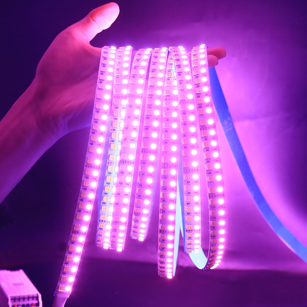DC24V RGBCCT Farbwechselnder LED-Lichtstreifen mit hoher Dichte, 960 LEDs, 16.4 Fuß Länge DC24V RGBCCT Farbwechselnder LED-Lichtstreifen mit hoher Dichte, 960 LEDs, 16.4 Fuß Länge