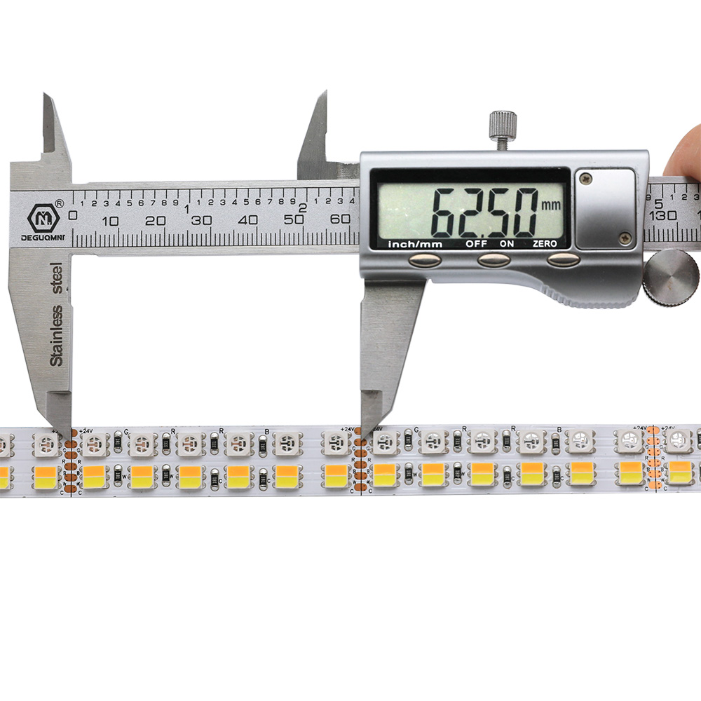 DC24V RGBCCT Farbwechselnder LED-Lichtstreifen mit hoher Dichte, 960 LEDs, 16.4 Fuß Länge DC24V RGBCCT Farbwechselnder LED-Lichtstreifen mit hoher Dichte, 960 LEDs, 16.4 Fuß Länge
