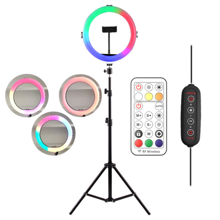 DC5V USB-Vollfarbkabel und Fernbedienung RGB-Echtzeit-LED-Fülllicht für Live-Übertragung und Fotografie DC5V USB-Vollfarbkabel und Fernbedienung RGB-Echtzeit-LED-Fülllicht für Live-Übertragung und Fotografie