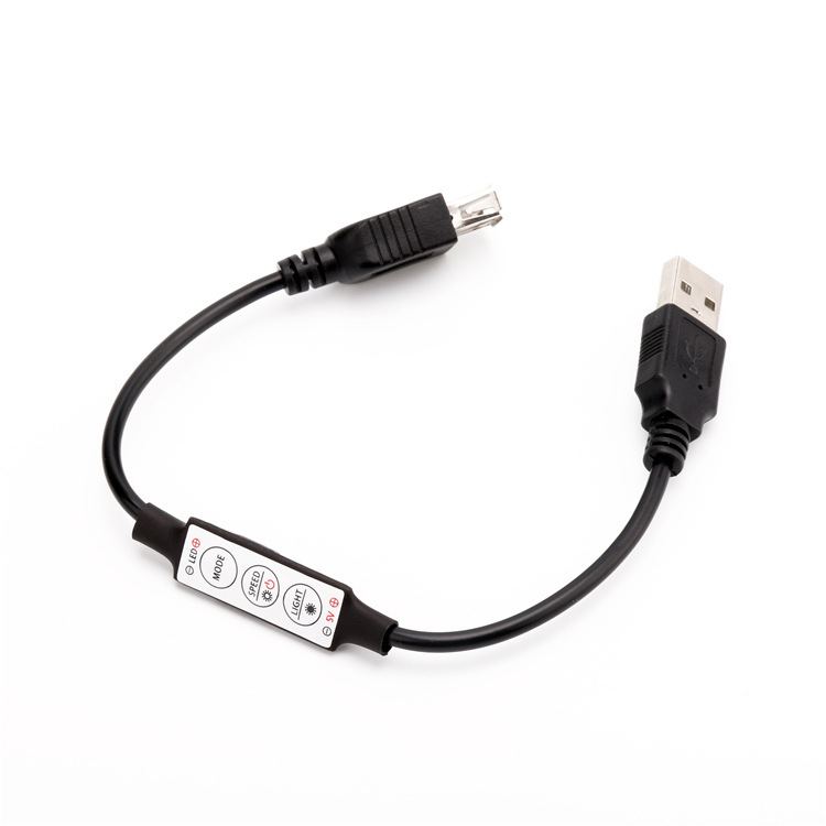 Mini Single LED Strip Light Controller With 3-Button Dimmer [DC5V-USB-MINI-SC] - :