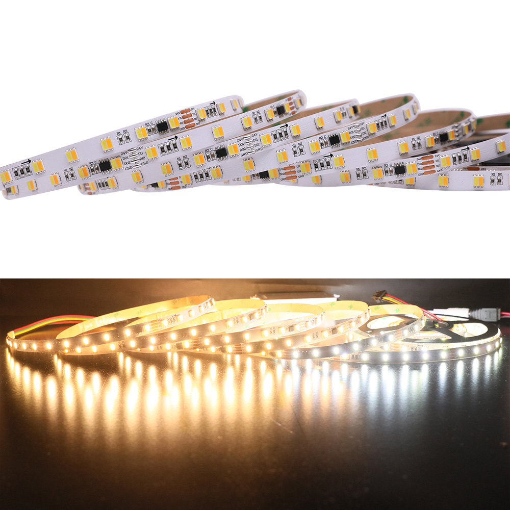 DMX512 CCT 2v1 DC24V 360LED adresovatelná flexibilní LED pásková světla, 16.4 stop/role DMX512 CCT 2v1 DC24V 360LED adresovatelná flexibilní LED pásková světla, 16.4 stop/role