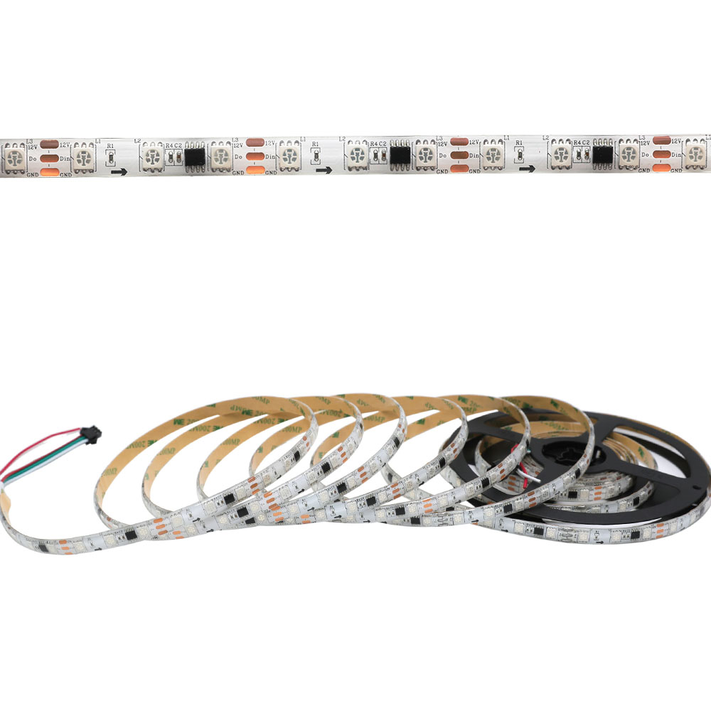 WS2811 DC12V IP65 Vodotěsný 1.64 stop ~ 16.4 stop 18 LED/Ft Full Color Chasing Flexibilní adresovatelné LED pásky WS2811 DC12V IP65 Vodotěsný 1.64 stop ~ 16.4 stop 18 LED/Ft Full Color Chasing Flexibilní adresovatelné LED pásky