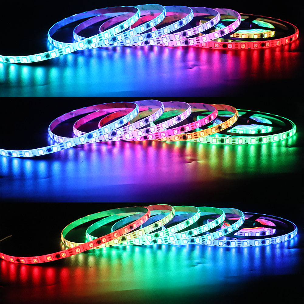 WS2811 DC12V IP65 Vodotěsný 1.64 stop ~ 16.4 stop 18 LED/Ft Full Color Chasing Flexibilní adresovatelné LED pásky WS2811 DC12V IP65 Vodotěsný 1.64 stop ~ 16.4 stop 18 LED/Ft Full Color Chasing Flexibilní adresovatelné LED pásky
