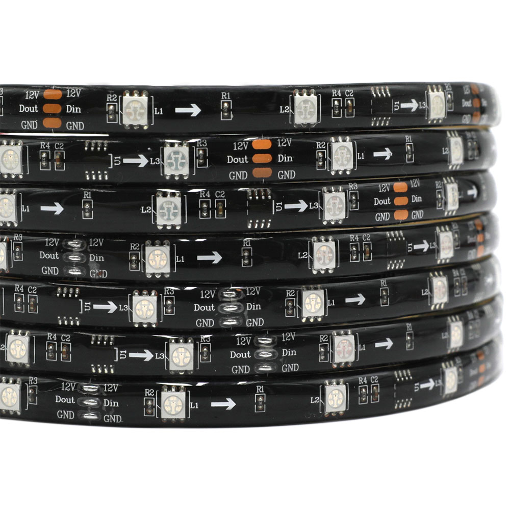 DC5V WS2812B IP65 Wasserdichtes 9LEDs/ft Traumfarben-LED-Streifenlicht