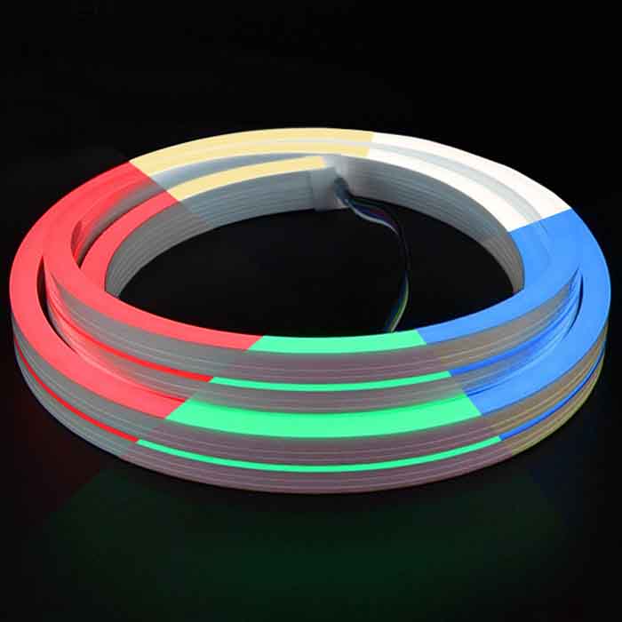 Flexible RGB+CCT-LED-Neonlichter mit Farbwechsel – DC12/24 V, 5050 SMD, 16.4 Fuß, 300 LEDs Flexible RGB+CCT-LED-Neonlichter mit Farbwechsel – DC12/24 V, 5050 SMD, 16.4 Fuß, 300 LEDs