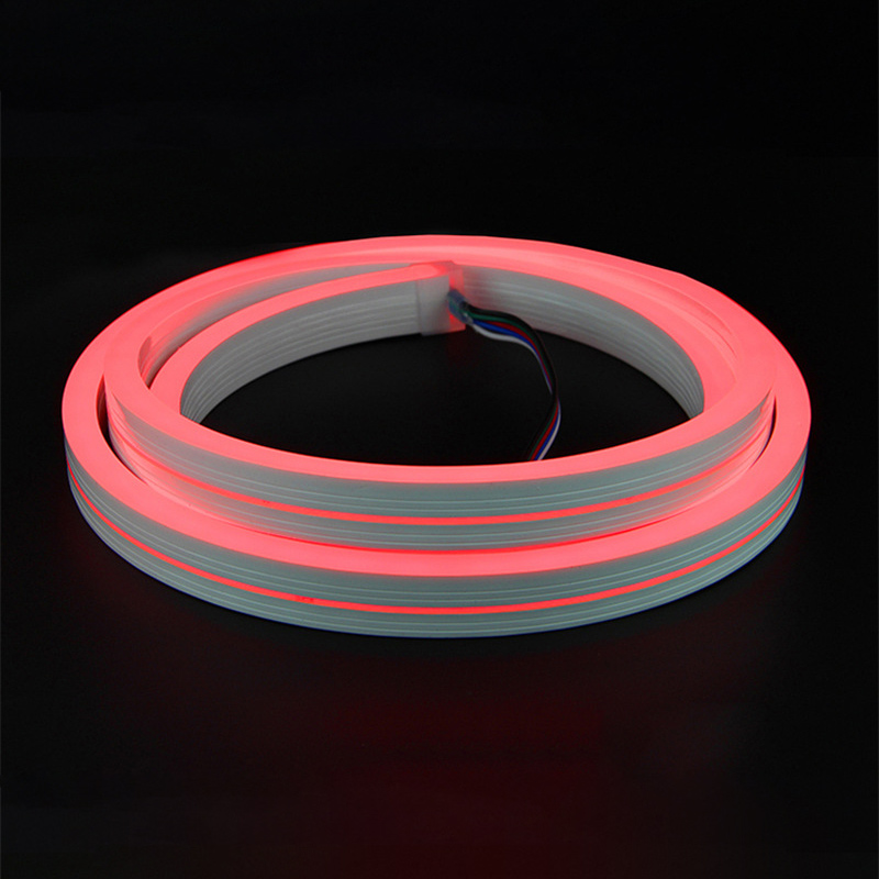 Flexible RGB+CCT-LED-Neonlichter mit Farbwechsel – DC12/24 V, 5050 SMD, 16.4 Fuß, 300 LEDs Flexible RGB+CCT-LED-Neonlichter mit Farbwechsel – DC12/24 V, 5050 SMD, 16.4 Fuß, 300 LEDs