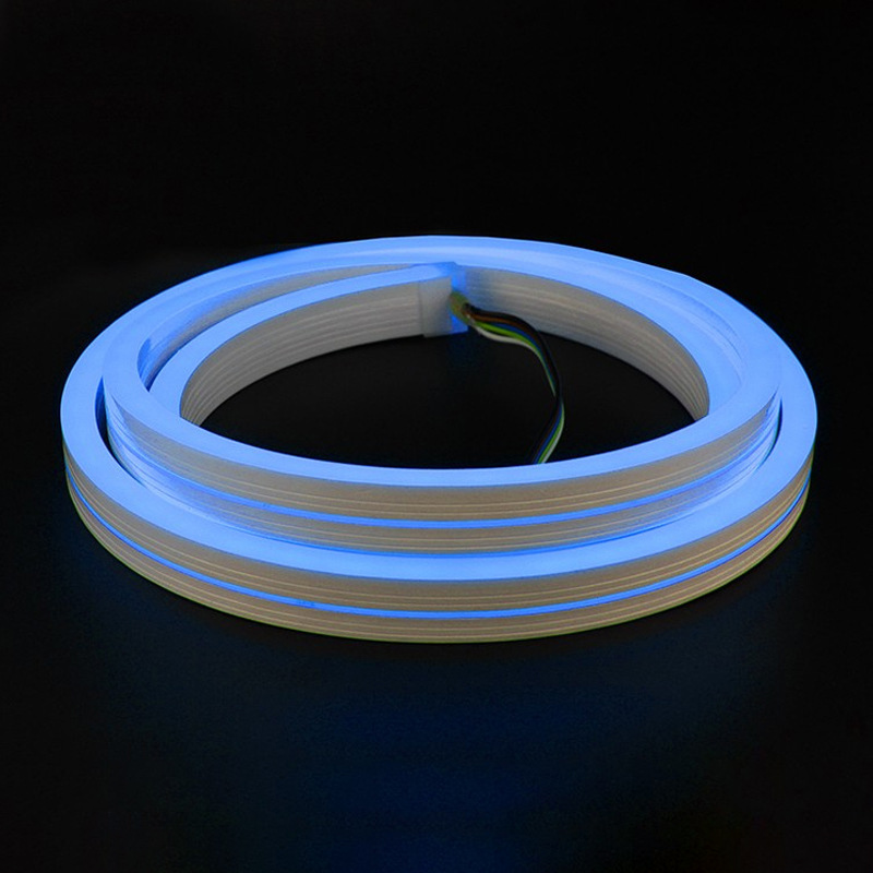 Flexible RGB+CCT-LED-Neonlichter mit Farbwechsel – DC12/24 V, 5050 SMD, 16.4 Fuß, 300 LEDs Flexible RGB+CCT-LED-Neonlichter mit Farbwechsel – DC12/24 V, 5050 SMD, 16.4 Fuß, 300 LEDs