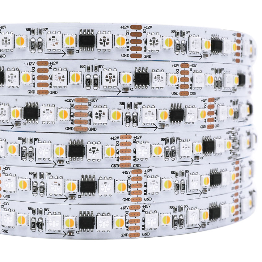 WS2811 Adresovatelná RGB+CCT LED pásková světla – 12V/5V 12mm 120LED/m