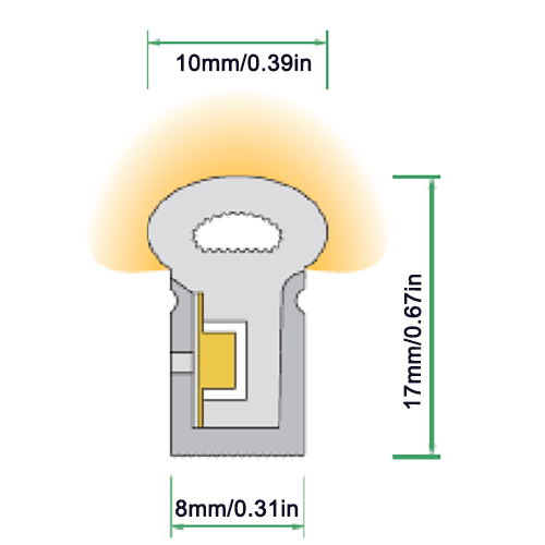 DC24V 16.4Ft 08*17mm boční osvětlení Vodotěsné vícebarevné volitelné flexibilní neonové LED světlo pro venkovní osvětlení DC24V 16.4Ft 08*17mm boční osvětlení Vodotěsné vícebarevné volitelné flexibilní neonové LED světlo pro venkovní osvětlení
