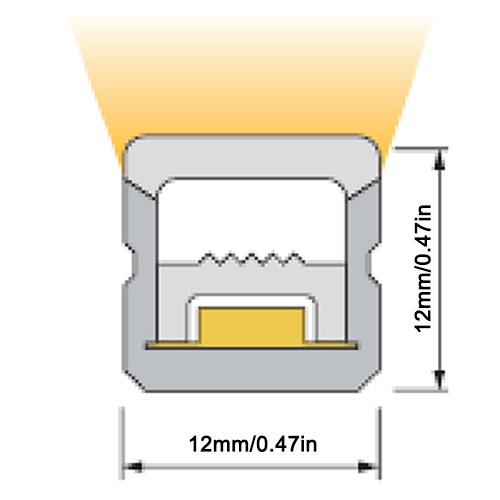 DC24V 16.4Ft 12*12mm horní osvětlení Vodotěsné vícebarevné Volitelné flexibilní neonové LED světlo pro venkovní osvětlení DC24V 16.4Ft 12*12mm horní osvětlení Vodotěsné vícebarevné Volitelné flexibilní neonové LED světlo pro venkovní osvětlení