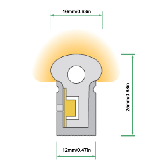 DC24V 16.4Ft 12*25mm boční osvětlení Vodotěsné vícebarevné volitelné flexibilní neonové LED světlo pro venkovní osvětlení DC24V 16.4Ft 12*25mm boční osvětlení Vodotěsné vícebarevné volitelné flexibilní neonové LED světlo pro venkovní osvětlení