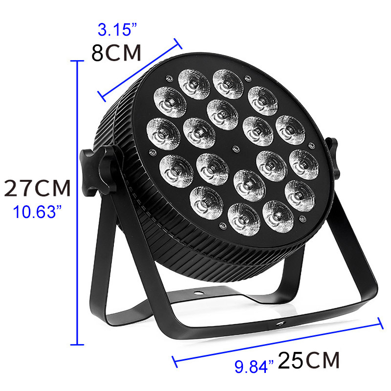 DMX 6-v-1 RGBW UV LED Par Light 18x18W DMX 6-v-1 RGBW UV LED Par Light 18x18W