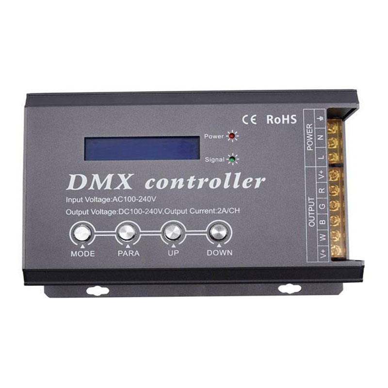 DMX300D 4CH vysokonapěťový LED DMX dekodér - ochrana proti zkratu DMX300D 4CH vysokonapěťový LED DMX dekodér - ochrana proti zkratu