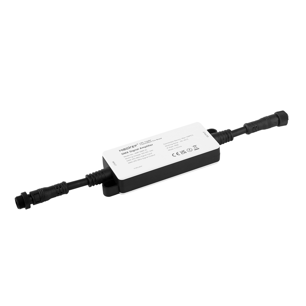 Vodotěsný LED zesilovač signálu DMX512 DC12V-24V AMP-DMX-XL