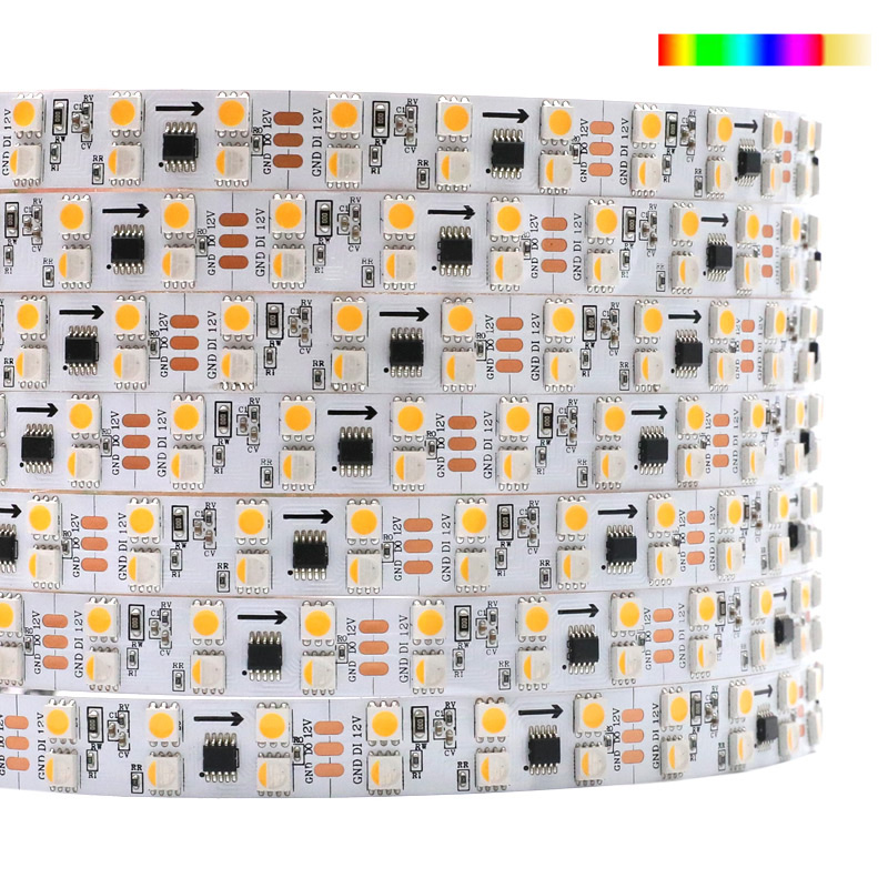 Dvouřadý 5050 FW1906 RGBCCT adresovatelný pásek LED 120 LED na metr Dvouřadý 5050 FW1906 RGBCCT adresovatelný pásek LED 120 LED na metr