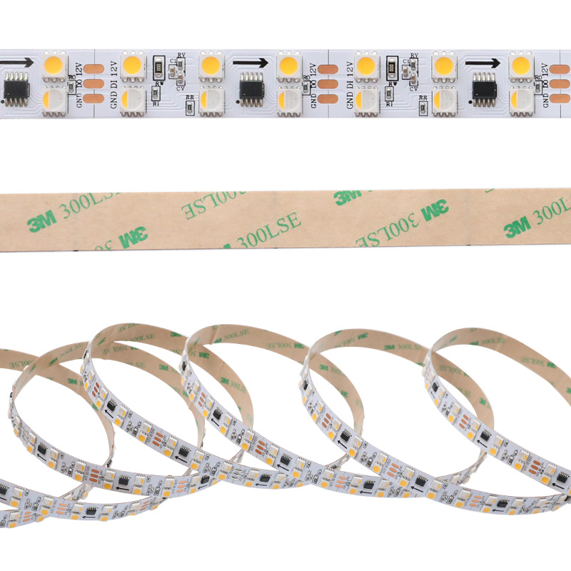 Dvouřadý 5050 FW1906 RGBCCT adresovatelný pásek LED 120 LED na metr Dvouřadý 5050 FW1906 RGBCCT adresovatelný pásek LED 120 LED na metr