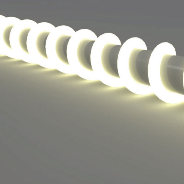 Kulatý silikonový LED difuzor pro Neon Light Art 270° horní vyzařování Φ22 mm Kulatý silikonový LED difuzor pro Neon Light Art 270° horní vyzařování Φ22 mm