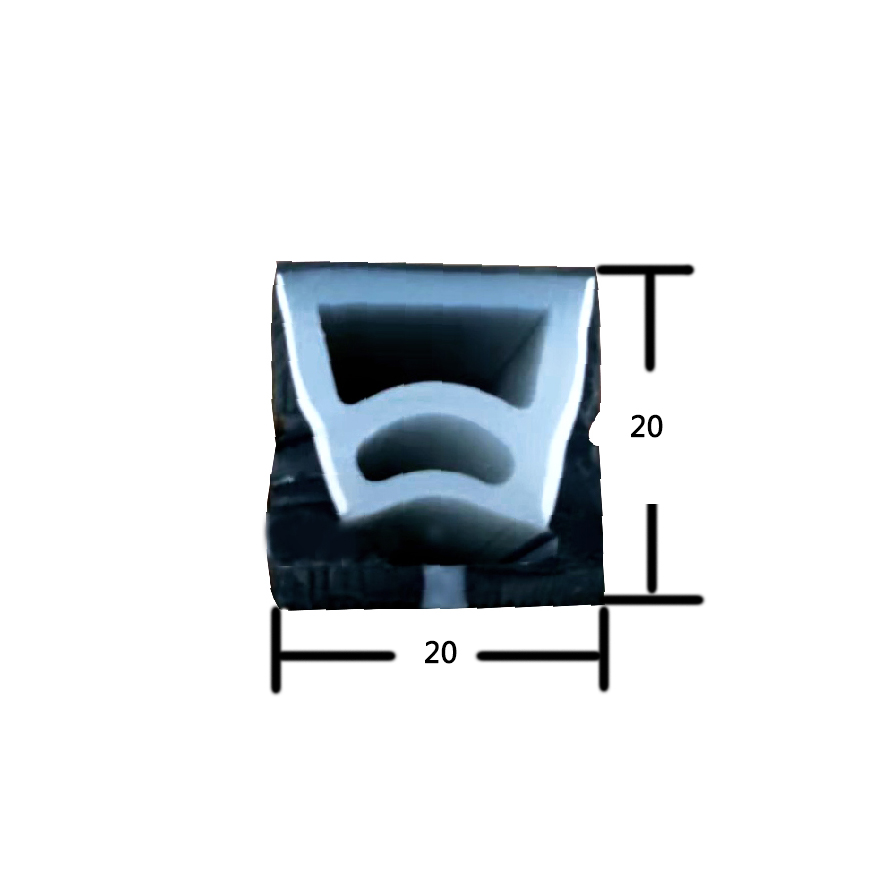 20*20mm LED Neon Tube - 120° Top Emitting - For 12mm LED Strip