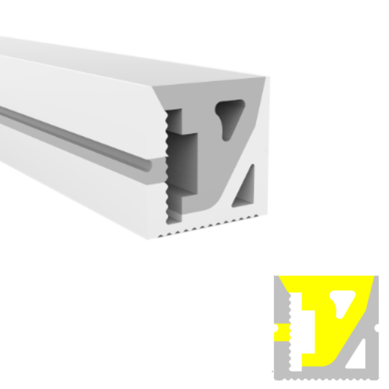 Silikonový flexibilní LED pásek Světelný kanál pro 8mm LED pásek - 12*12mm 120° boční vyzařování Silikonový flexibilní LED pásek Světelný kanál pro 8mm LED pásek - 12*12mm 120° boční vyzařování