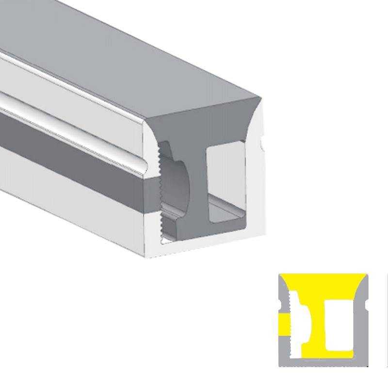 Silikonový flexibilní LED pásek Světelný kanál pro 8mm LED pásek - 12*12mm 120° boční vyzařování Silikonový flexibilní LED pásek Světelný kanál pro 8mm LED pásek - 12*12mm 120° boční vyzařování