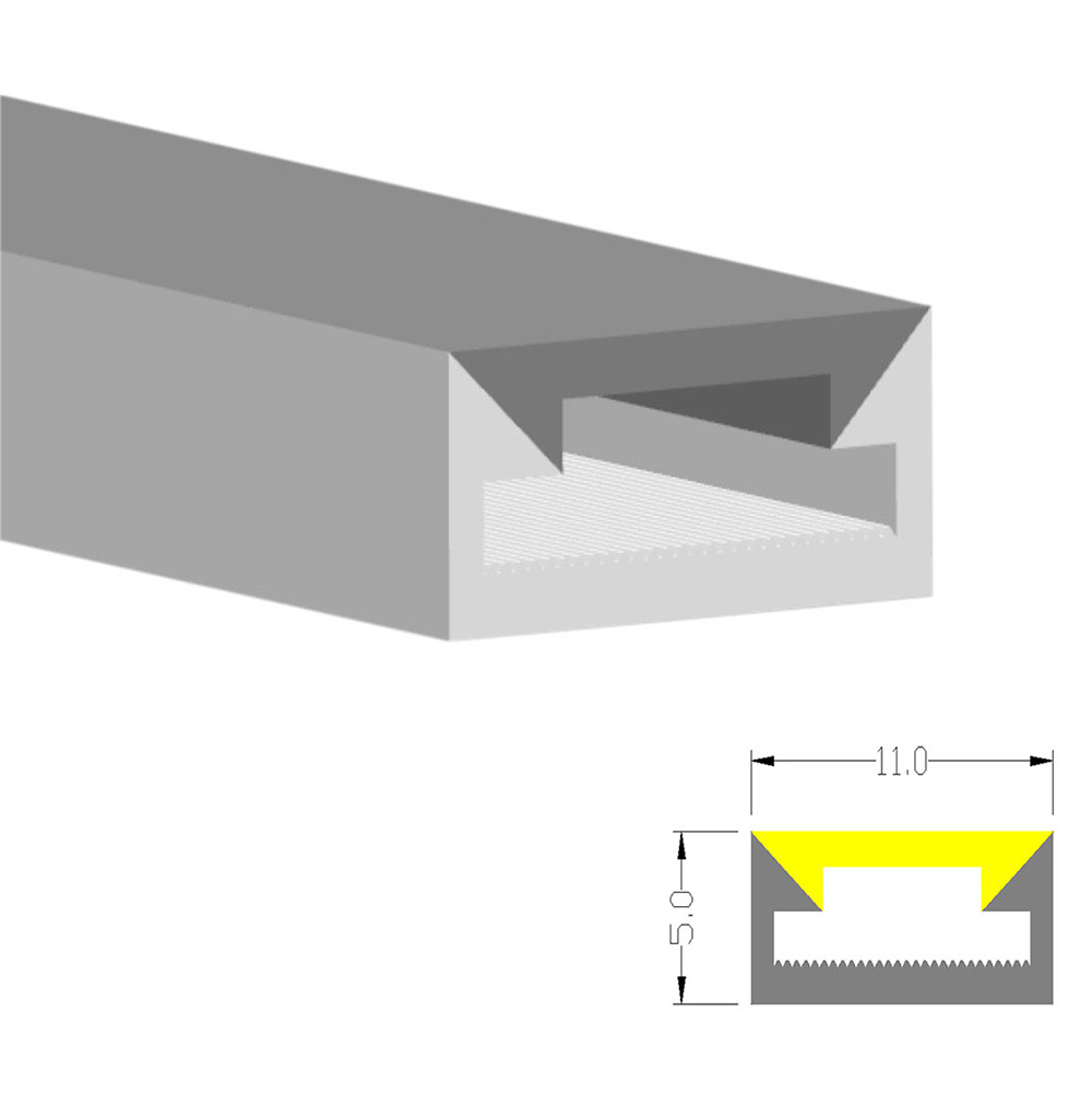 5*11mm 120° horní vyzařující antireflexní silikonový návlek Flexibilní neonová LED trubice pro 8mm LED světelné pásy 5*11mm 120° horní vyzařující antireflexní silikonový návlek Flexibilní neonová LED trubice pro 8mm LED světelné pásy