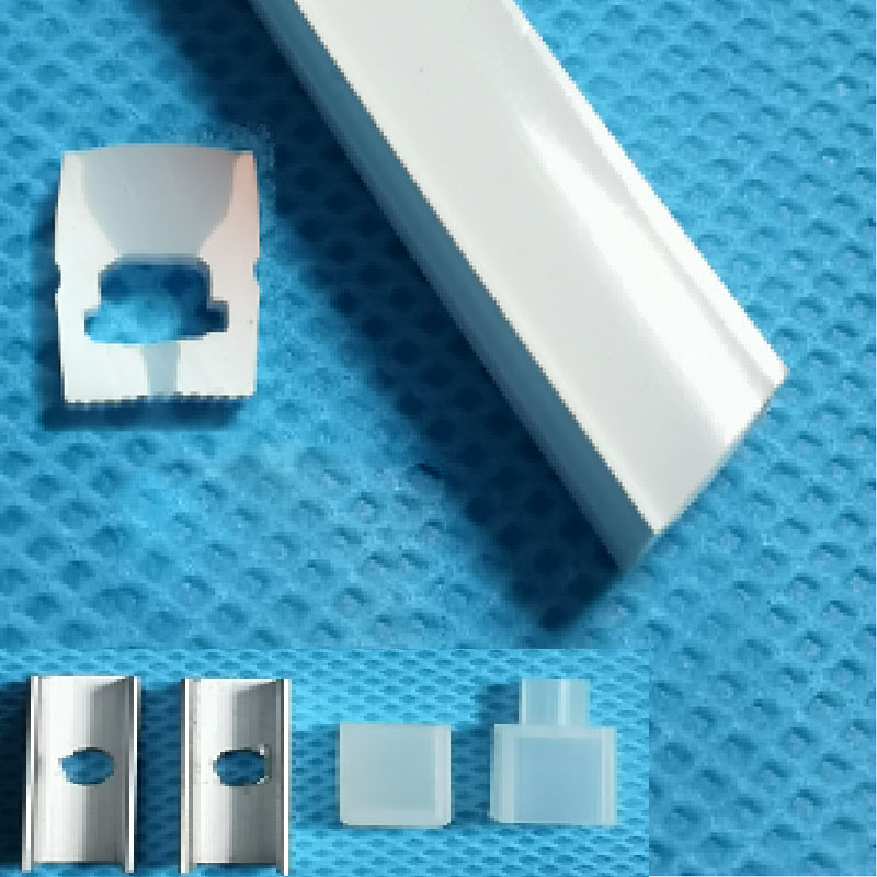 Silikonový LED pásek difuzor Flexibilní pro 5mm tenké LED osvětlovací pásy - 08*08mm 120° horní vyzařování Silikonový LED pásek difuzor Flexibilní pro 5mm tenké LED osvětlovací pásy - 08*08mm 120° horní vyzařování