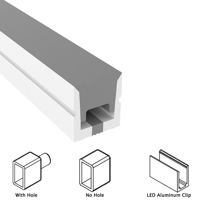 Silikonový LED pásek difuzor Flexibilní pro 5mm tenké LED osvětlovací pásy - 08*08mm 120° horní vyzařování Silikonový LED pásek difuzor Flexibilní pro 5mm tenké LED osvětlovací pásy - 08*08mm 120° horní vyzařování