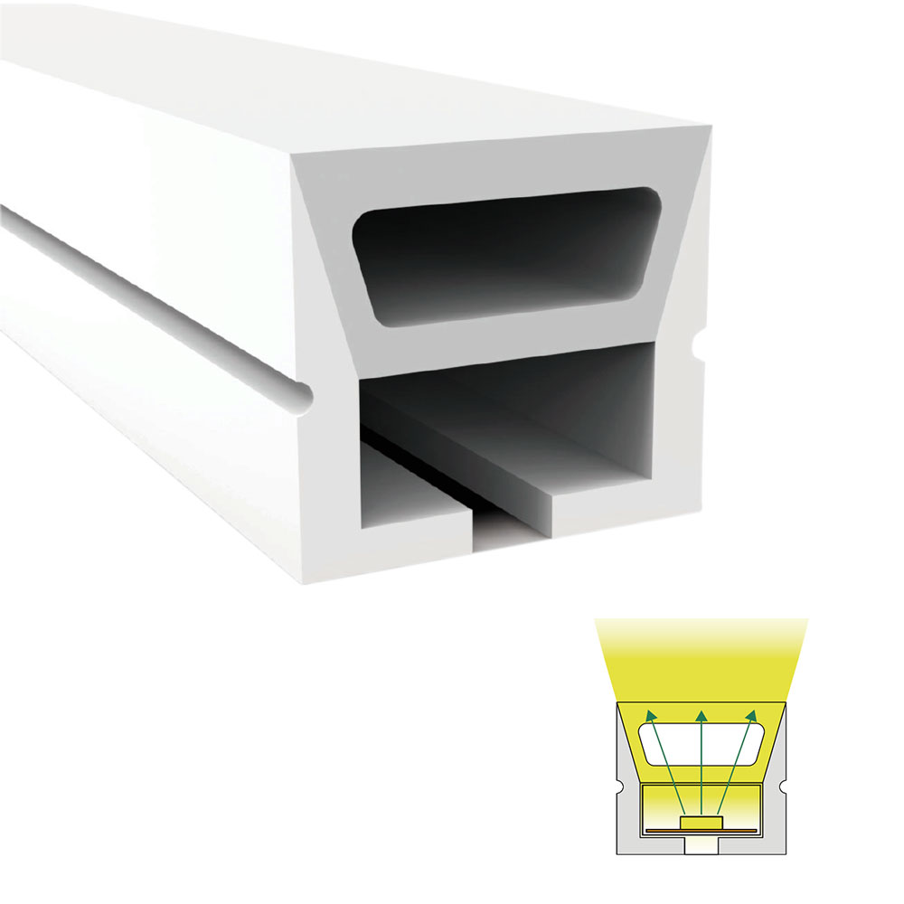 16.4 stop/role 20 * 18 mm vodotěsná IP67 120° silikonová ohebná LED neonová trubice s horním vyzařováním pro 10 mm flexibilní LED pásky