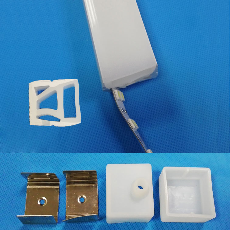 Silikon-LED-Lichtstreifen-Diffusorkanal für 15 mm LED-Streifen – 30 x 32 mm, 120° seitlich abstrahlend Silikon-LED-Lichtstreifen-Diffusorkanal für 15 mm LED-Streifen – 30 x 32 mm, 120° seitlich abstrahlend