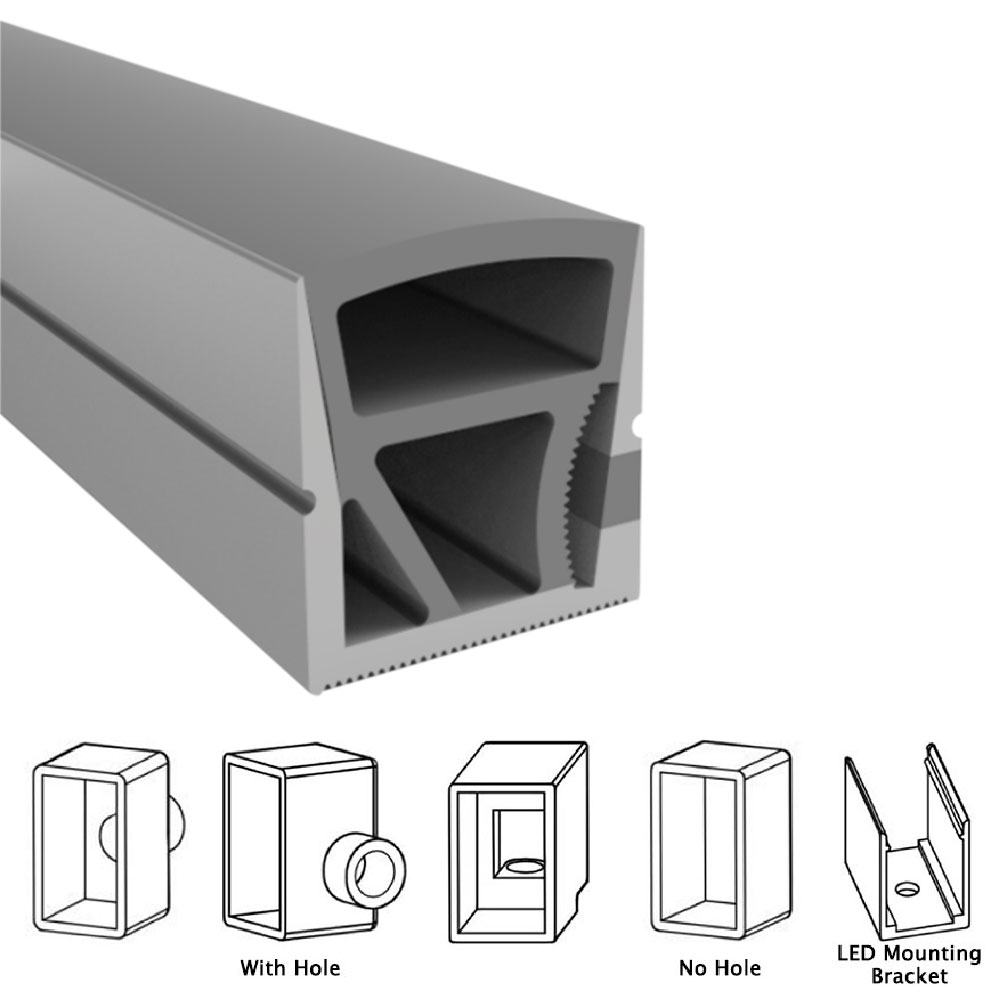 Customize 3.28Ft Flexible LED SUS304 Stainless Steel Mounting Clips For LED  Neon Tube Lights