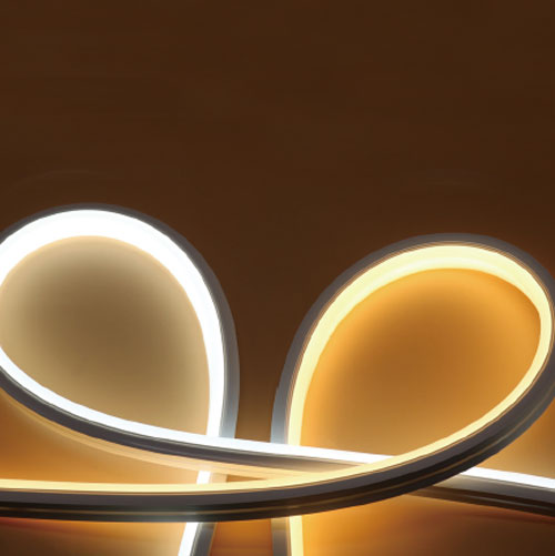 Silikonová ohebná trubice osvětlení LED difuzor Vodotěsný 180° horní vyzařování 14*14mm Silikonová ohebná trubice osvětlení LED difuzor Vodotěsný 180° horní vyzařování 14*14mm