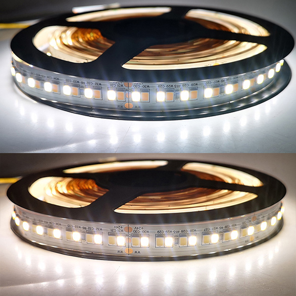 DC48V 224LEDs/m Ultra dlouhé osvětlení laditelné s bílým LED páskem – 49.2Ft~98.4Ft volitelné DC48V 224LEDs/m Ultra dlouhé osvětlení laditelné s bílým LED páskem – 49.2Ft~98.4Ft volitelné
