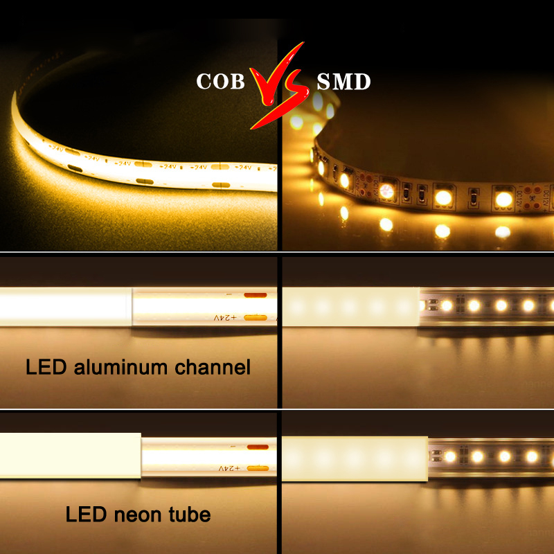thumbnail image 2 of Aazon.co: TOPAI 24V Thin 5 Red COB LED Strip 16.4ft Narrow LED Tape 2 of 14