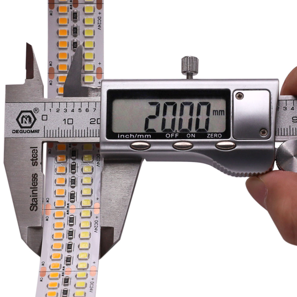 DC24V Double Row 2835SMD 16.4Ft 2400LEDs Super Jasná laditelná bílá LED pásková světla DC24V Double Row 2835SMD 16.4Ft 2400LEDs Super Jasná laditelná bílá LED pásková světla